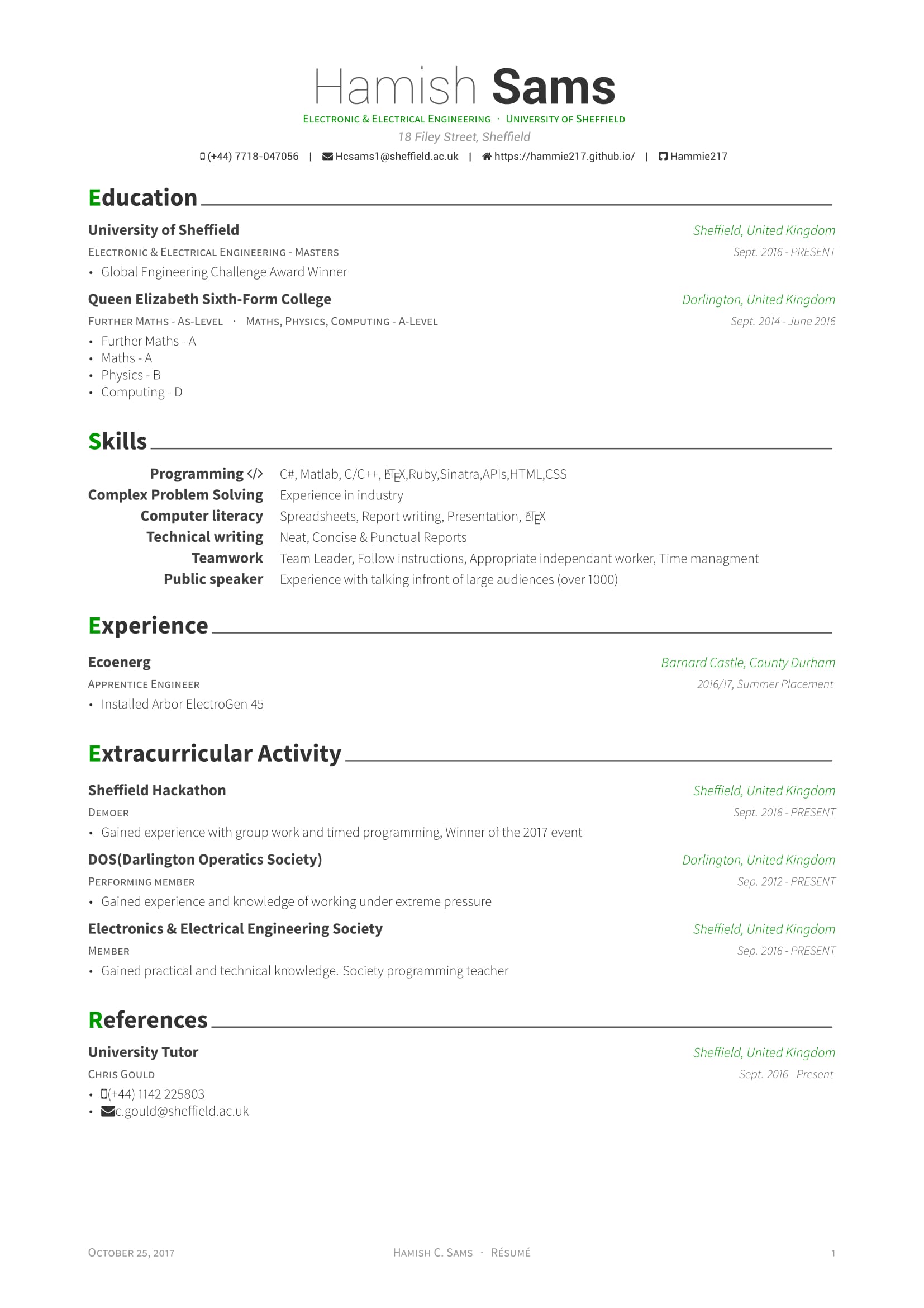 My CV